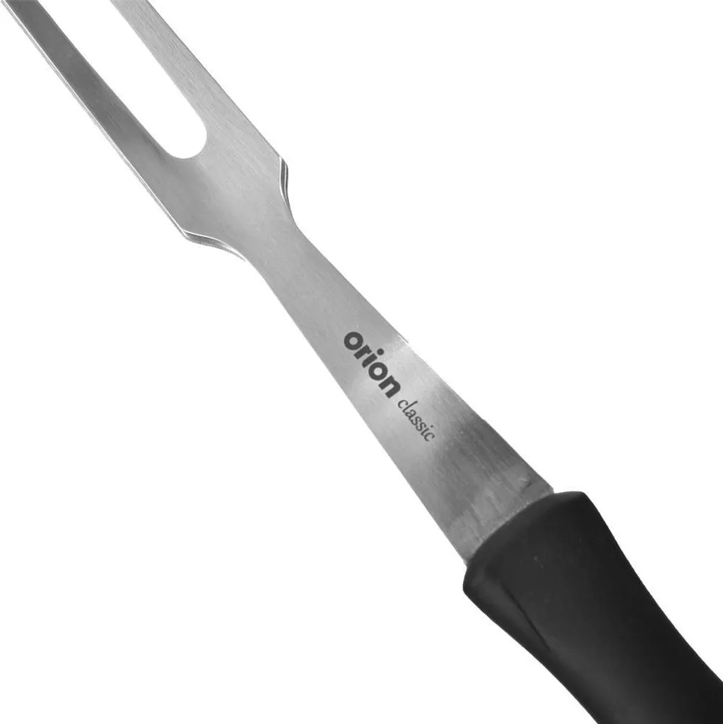 Forchetta da cucina professionale in acciaio inox e plastica nera - 22cm - 4