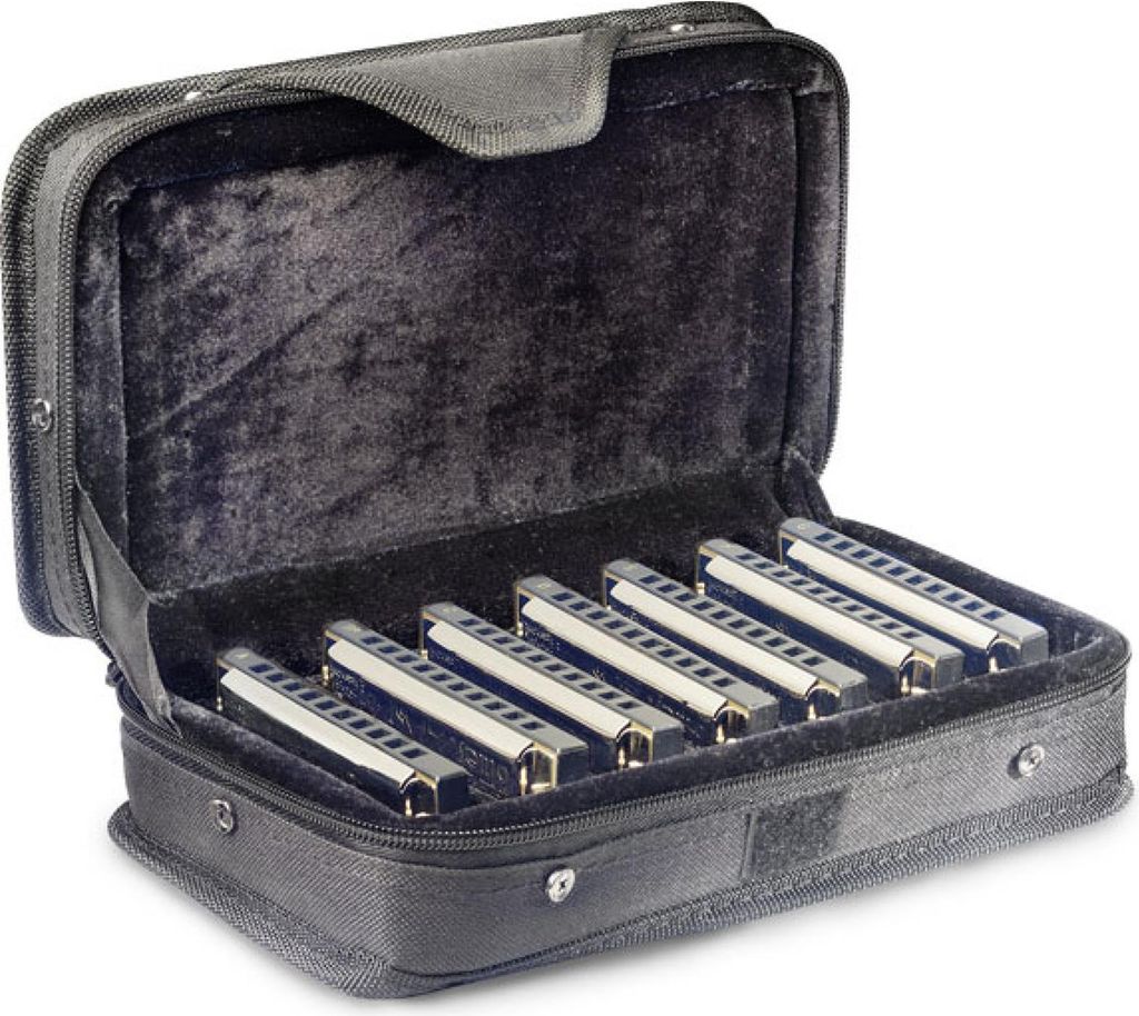 Stagg Mundharmonika Blues Harp SET mit 7 Tonarten inkl. Koffer