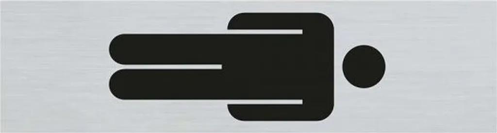 Plaque Homme Pickup Route Alulook 165x44 mm : Signalétique Visible