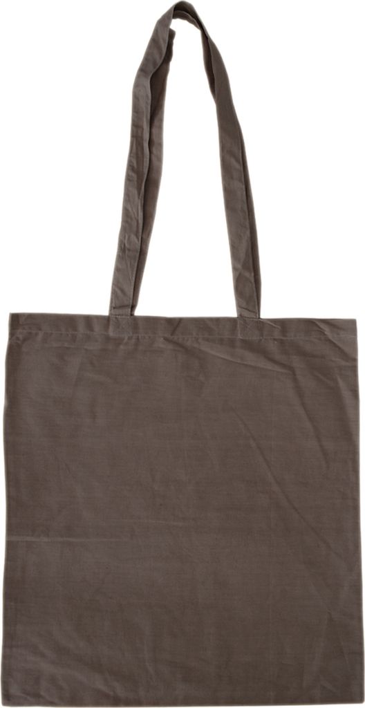 Baumwolltaschen Tragetasche Henkel lang kurz Baumwollbeutel Tasche Stoffbeutel , Farbe: Beige-Grau, Henkel:ca. 34 cm