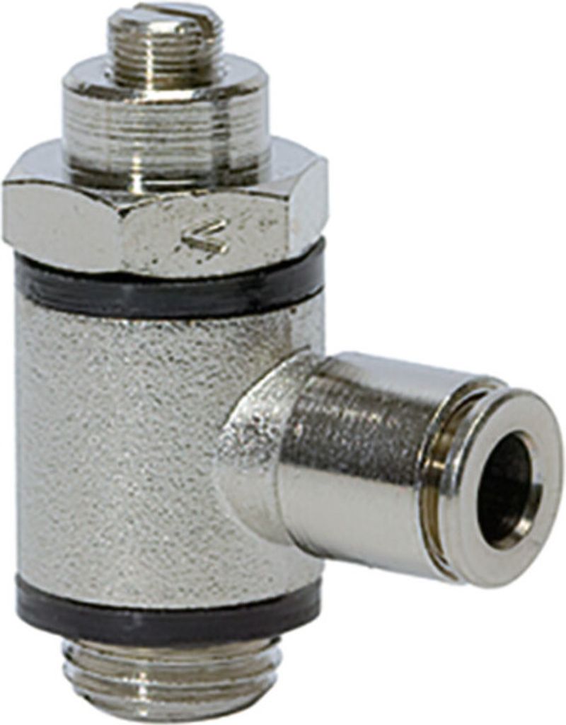 Riegler Drosselrückschlagventil, Zuluftdr. Steckverb. G3/8,Schl.10