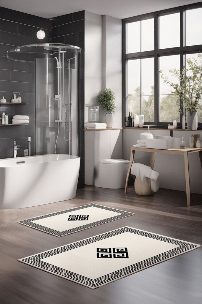 Mijolnir, CT-5070, Mehrfarbig, Badematten-Set (2 Stück), 100% POLYESTER, 60 x 100 cm