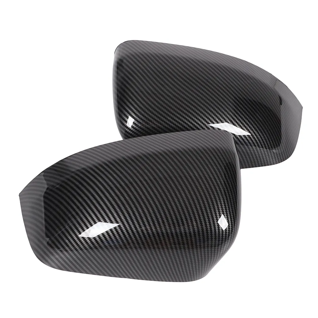 Coque de rétroviseur latéral en fibre de carbone style sport 2 pièces