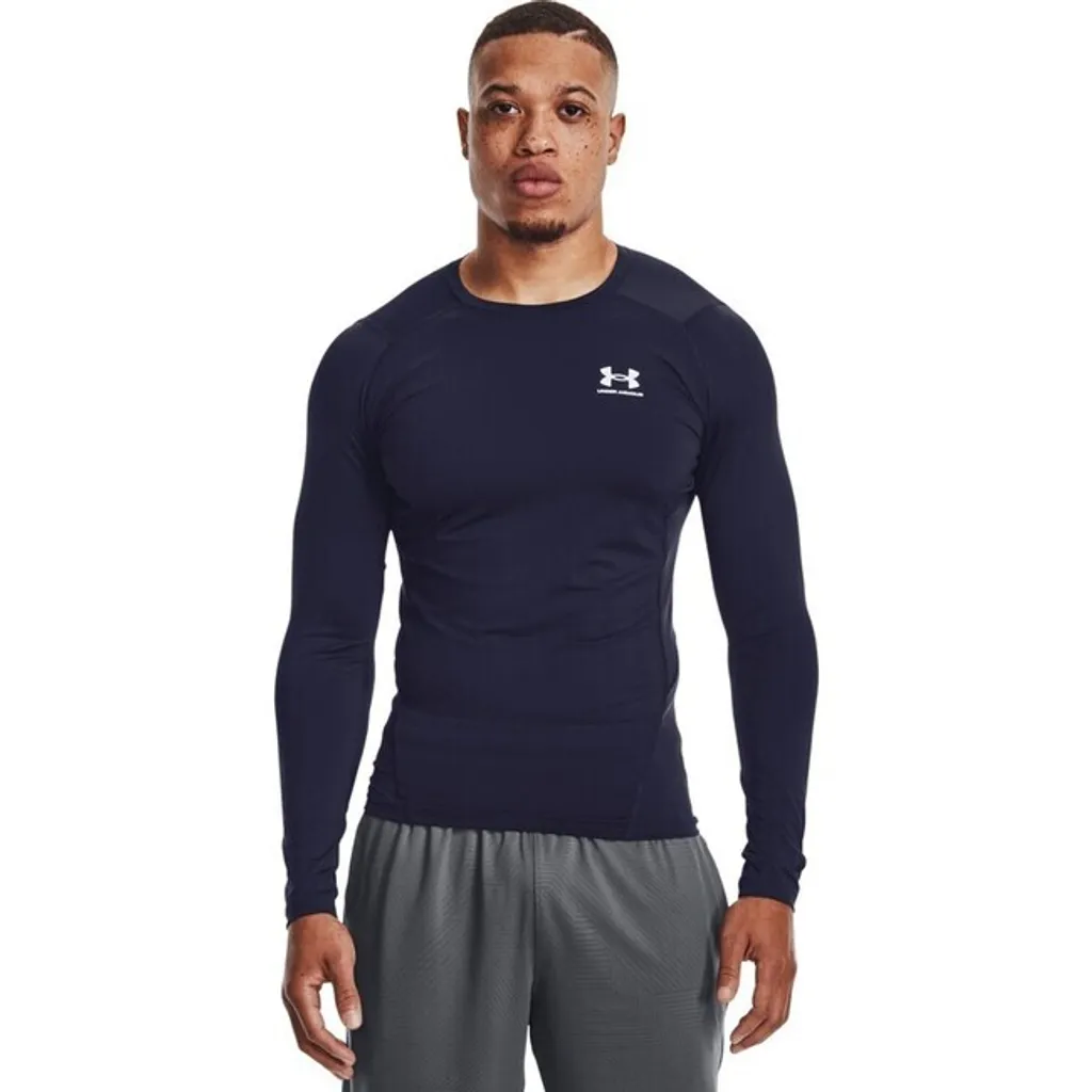 Haut de Compression Anti-Transpiration UA HG Armour Navy Finition Confort
