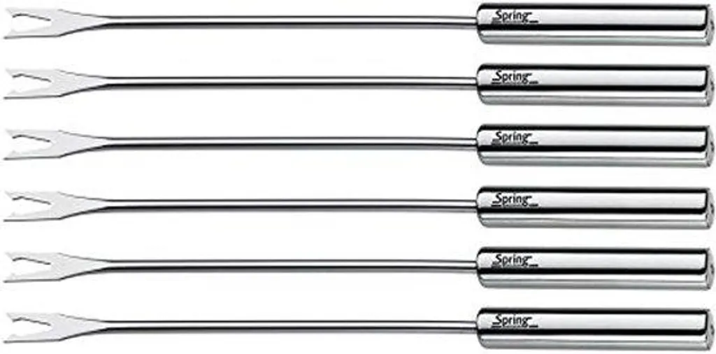 Set de 6 fourchettes à fondue traditionnelles en acier brut durable
