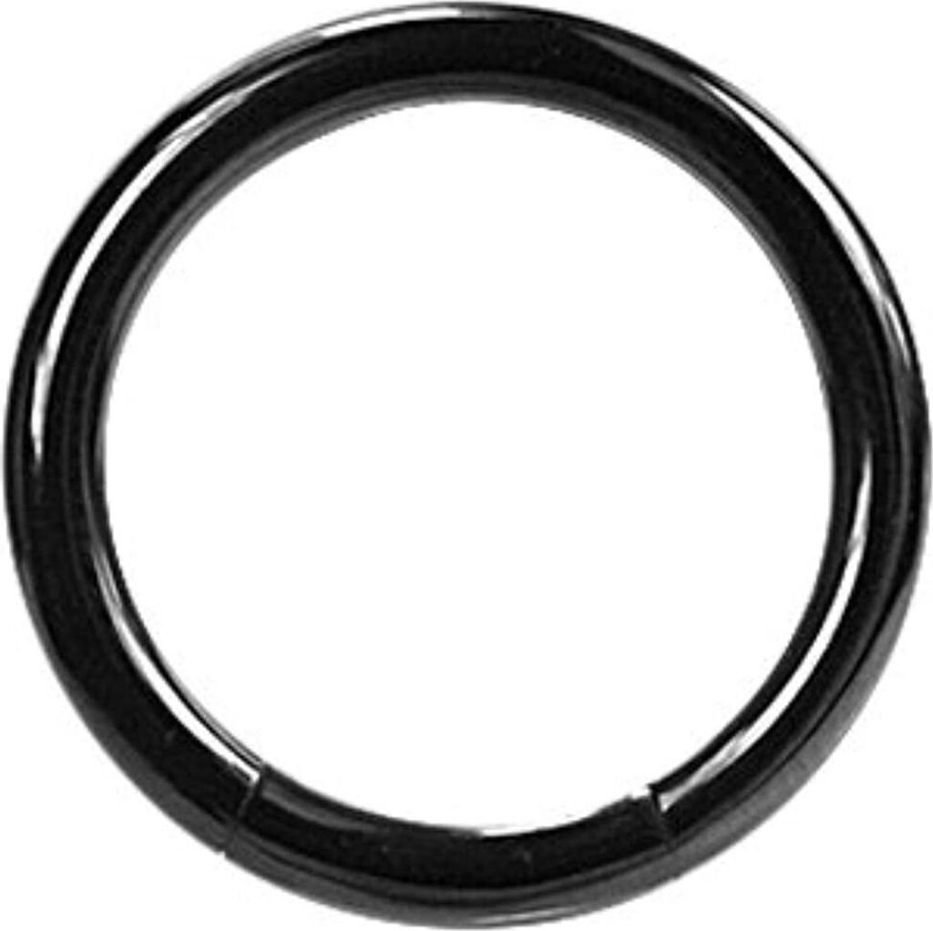 Titan Schwarz Segment Ring Piercing G23 Glänzend Nase Lippe BK-TBCRS 1,2mm - 8.0 Millimeter
