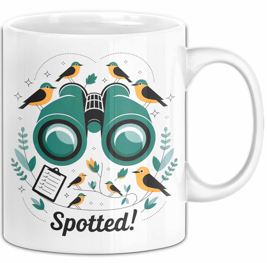 Vogelbeobachter Tasse Geschenk Lustige Geschenkidee Spruch Für Natur Entdecker (Weiß)