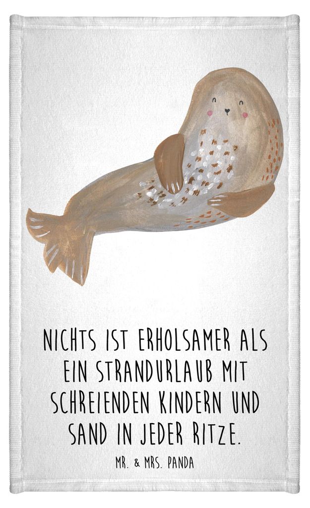 Mr. & Mrs. Panda Handtuch Sommerchaos - Weiß - Geschenk, Kamin, Gästehandtuch Bunt, Sommerferien, Frotteetuch, Sommergefühle, Herbst, Natur, Gä...