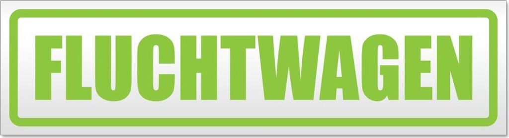 Fluchtwagen Magnetschild Schild magnetisch