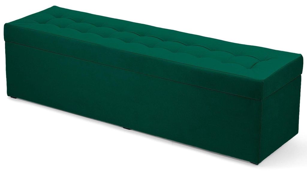 MG Design Polsterhocker Grün 45x160 cm - Stauraum 190L, bis Produktbild 