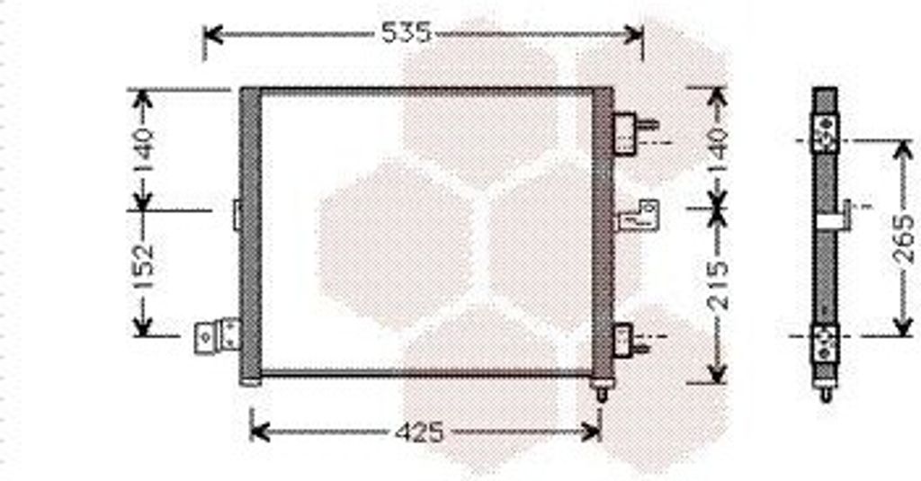 VAN WEZEL 82005062 Kondensator Klimaanlage Klimakondensator für HYUNDAI ATOS (MX)