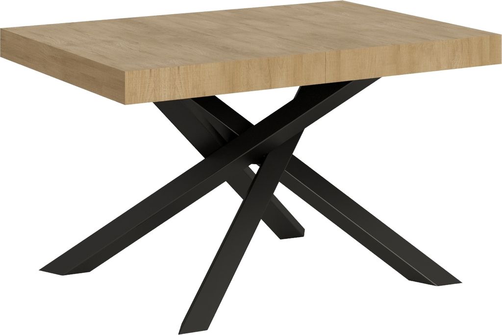 ITAMOBY - Ausziehtisch 120/380x90 cm Volantis Eiche Natur Tischbeine Anthrazit