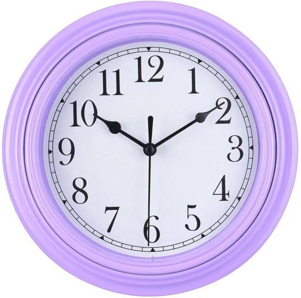 Horloge murale silencieuse 9 pouces bleu Taro mécanisme sans bruit fluide