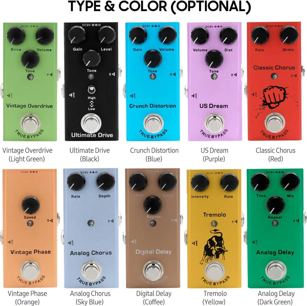 Chorus Analogique Guitare IRIN EF-07 - Évitez la Perte de Son True Bypass