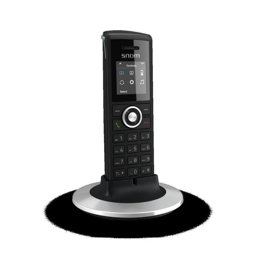 Snom M25 Téléphone IP DECT Noir Anti-Interférence avec Écran Couleur - 3