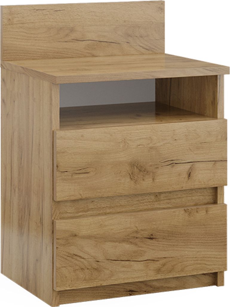 Vicco Nachttisch Monty, 39.6 x 59.1 cm, Goldkraft Eiche Produktbild 