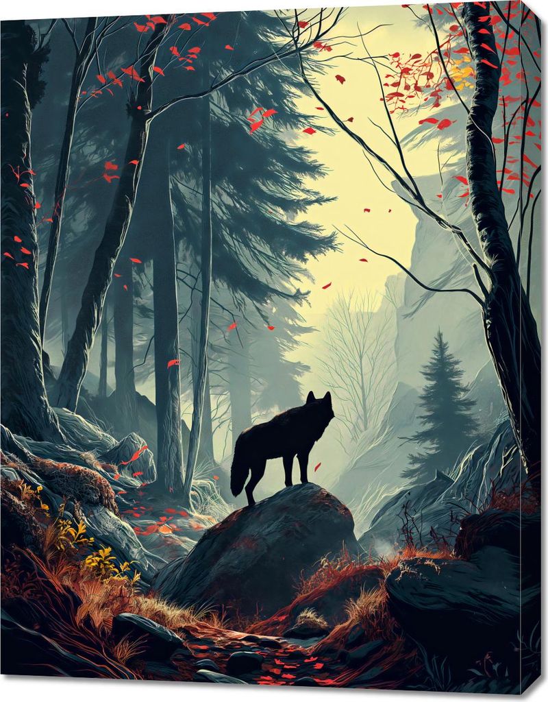 Bild 70x90cm Wald-Echos