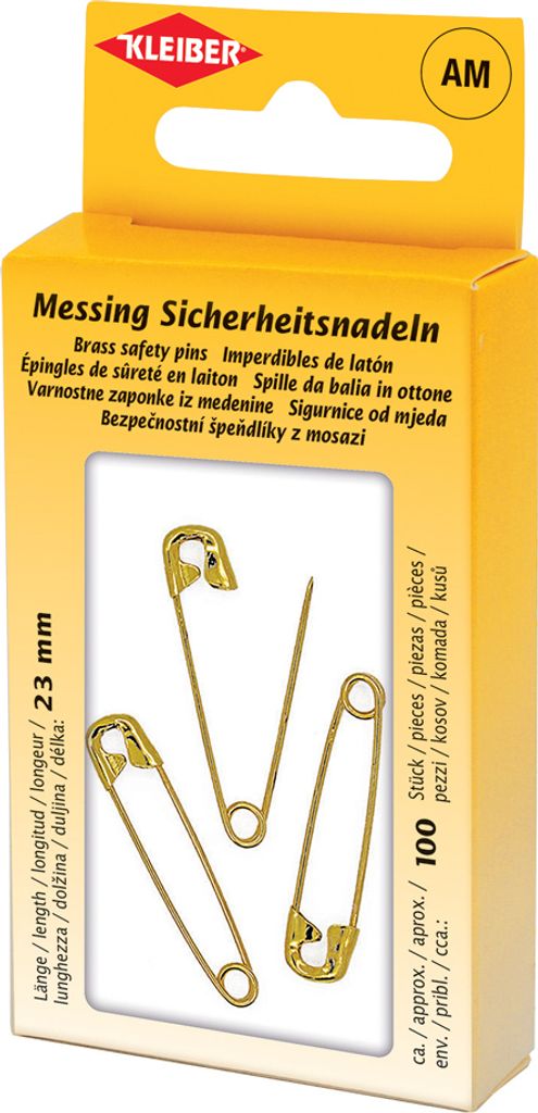 KLEIBER 71025 KLEIBER Sicherheitsnadeln, Farbe: messing, in Immagine del prodotto 