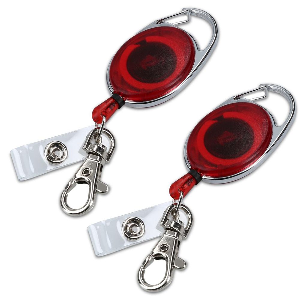 kwmobile 2x Schlüssel Jojo mit Ausweis Clip - Produktbild 