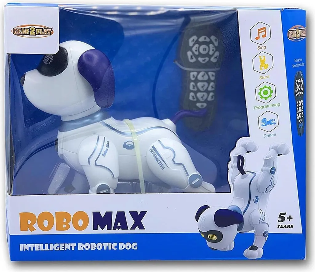 Chien Robot Télécommandé Robo Max Gear2Play - Jouet Électronique Enfant