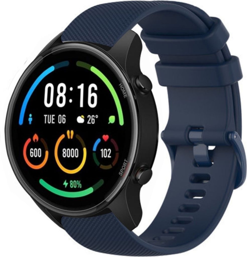 Strap-it Xiaomi Mi Watch Luxus-Silikonarmband (Dunkelblau) Produktbild 