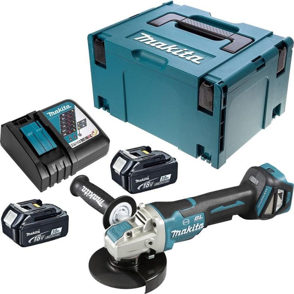 Winkelschleifer 18V LXT Ø125mm (2x3,0 Ah) in MAKPAC - MAKITA DGA519RFJ
