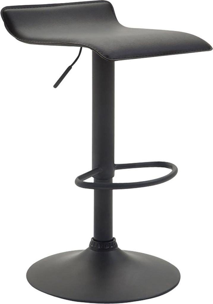 Barhocker DERID - Kunstleder Schwarz 36x39x63 cm Schwarz | Produktbild 
