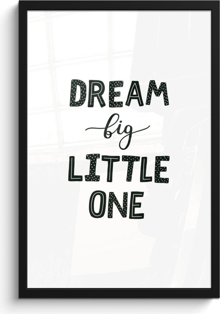 MuchoWow MuchoWow Gerahmtes Poster Träume - Kinder - Zitat - Jungen - Mädchen - Baby - Kinder 40x60 cm - Poster mit zchwarzem Bilderrahmen - ...