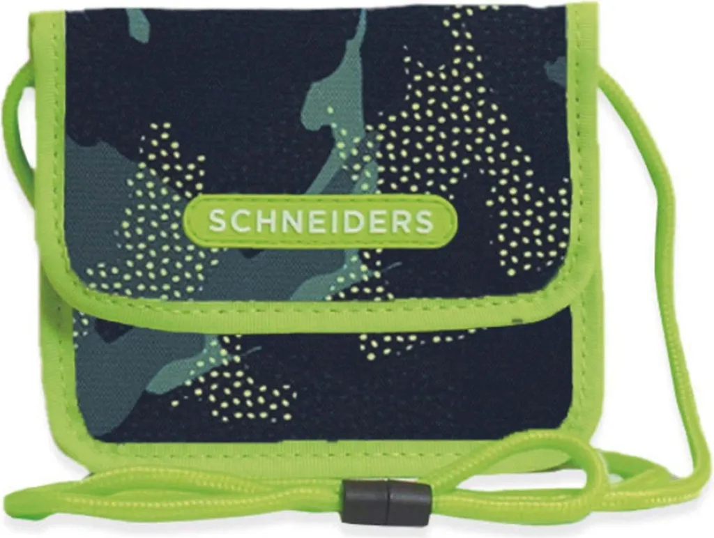 Schneiders Neck Pouch Camo Rush Verde per Bambini e Ragazzi