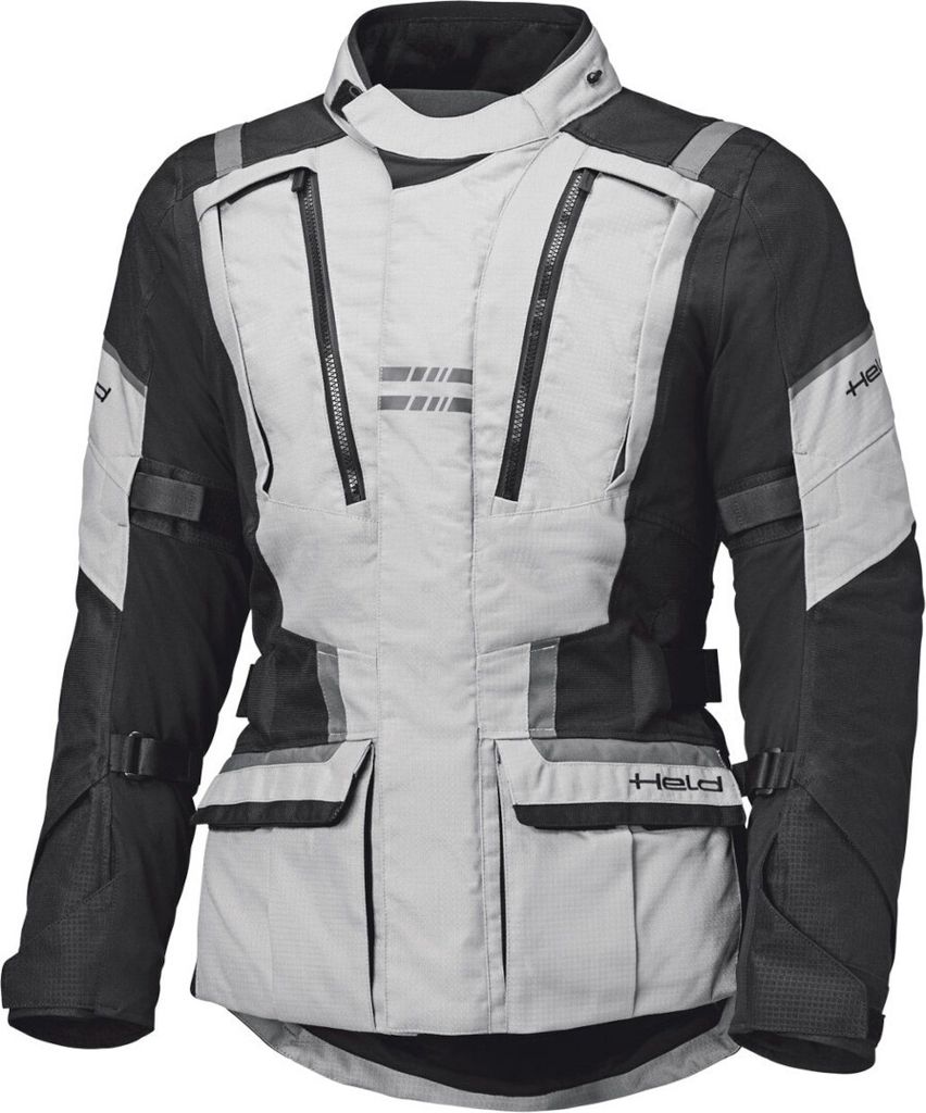 Held Hakuna Matata 3 wasserdichte Motorrad Textiljacke, hellgrau/schwarz, Short 2XL