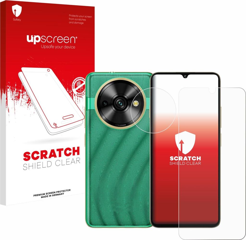 upscreen Schutzfolie für Oukitel C59 Pro (Display+Kamera) Displayschutz Displayschutzfolie Folie Klar Transparent