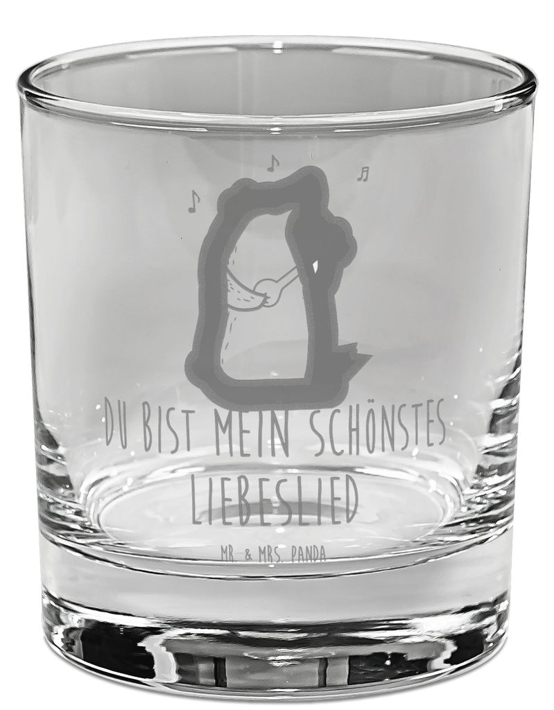 Mr. & Mrs. Panda Glas Bär Lied - Transparent - Geschenk, Tumbler, Longdrinkglas, Teddy, Ballonglas, Liebe, Bärchen, Spruch, Cocktailglas, Herz