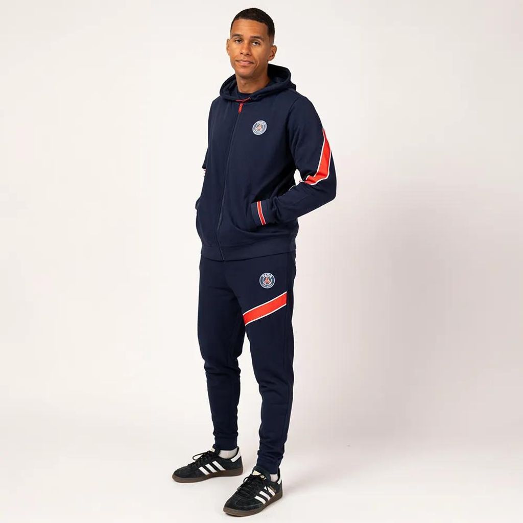 PSG Trainingshose Stripe für Herren - Größe XL - Blau - Paris Saint-Germain Jogginghose für Erwachsene - Offizielle PSG Hose.