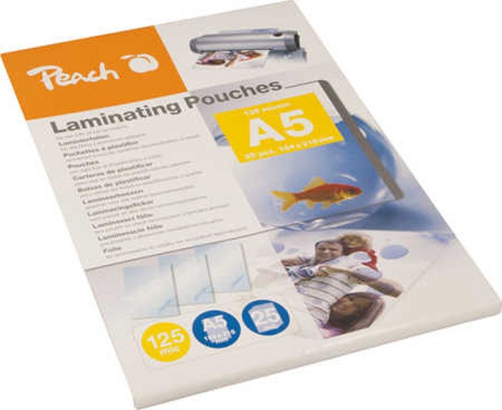 Peach - 125 microns - pack de 25 - transparent - A5 (148 x Image du produit 