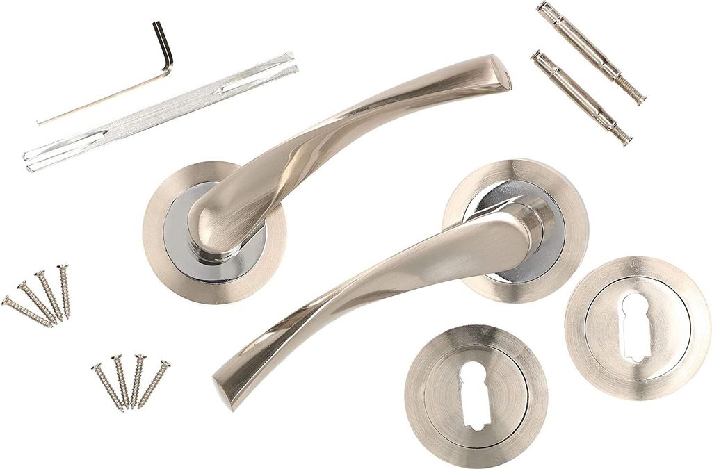 KOTARBAU® Drückergarnitur Türklinke Satin BB–Buntbart Produktbild 