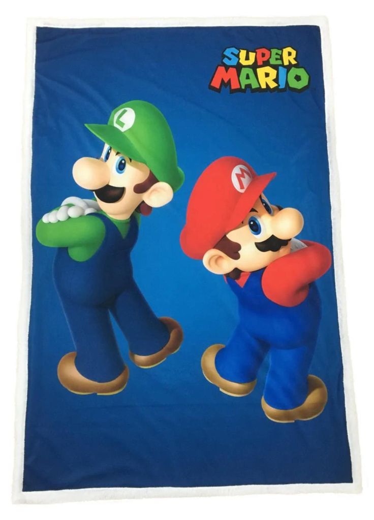 Super Mario Sherpa-Fleece-Decke 100 x 150 cm für Fans und Produktbild 
