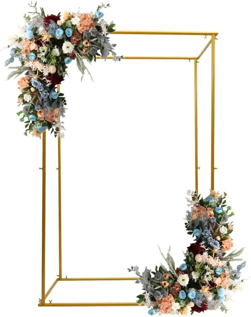Support de décoration événementielle or en métal 184cm autoportant