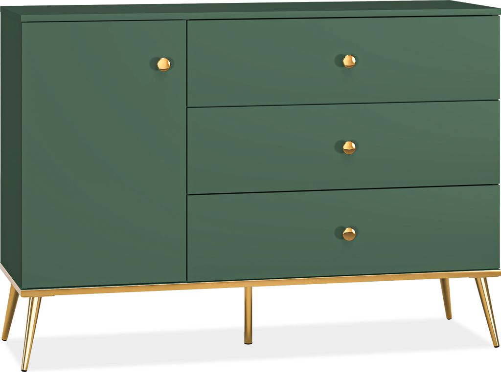 KONSIMO Komodní skříň "ARICIA", zelená, dřevo, elegantní, Obrázek produktu 