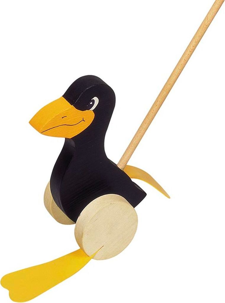 goki 54997 Schiebetier Rabe, schwarz/gelb Produktbild 