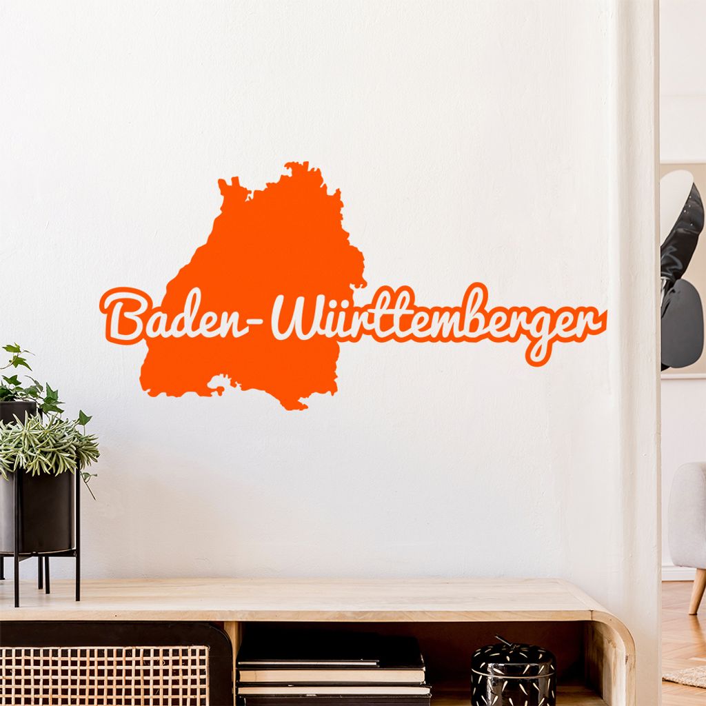 Baden-Württemberger Herkunft Wandtattoo Wandaufkleber Wall Sticker - Dekoration, Küche, Wohnzimmer, Schlafzimmer, Badezimmer