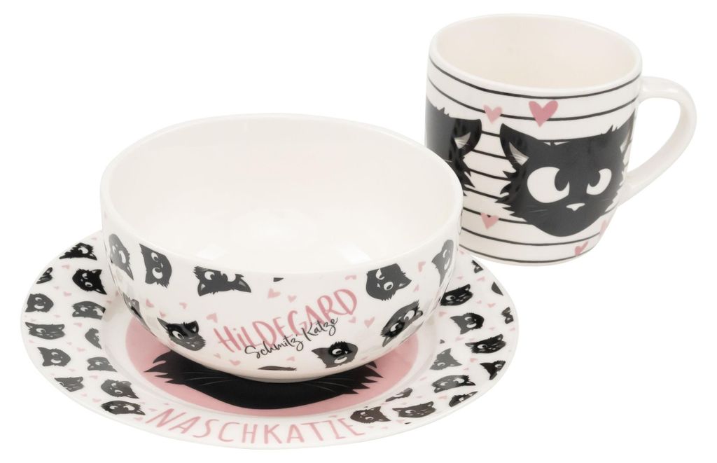 Ralf Schmitz Frühstücksset - Hildegard Katze Geschirr Set Produktbild 