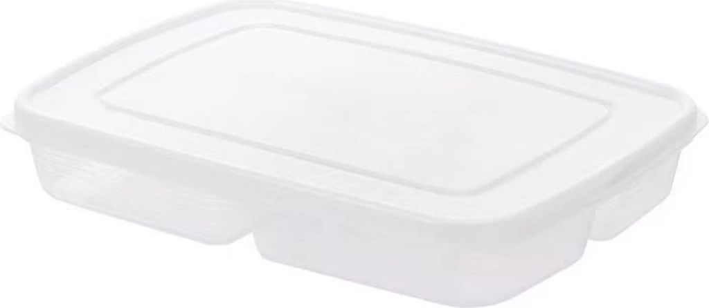 Kühlschrank-Lebensmittelaufbewahrungsbox, transparent, 4 Fächer, gute Abdichtung, auslaufsicher, unterteiltes Gemüsetablett mit Deckel, wiederve...