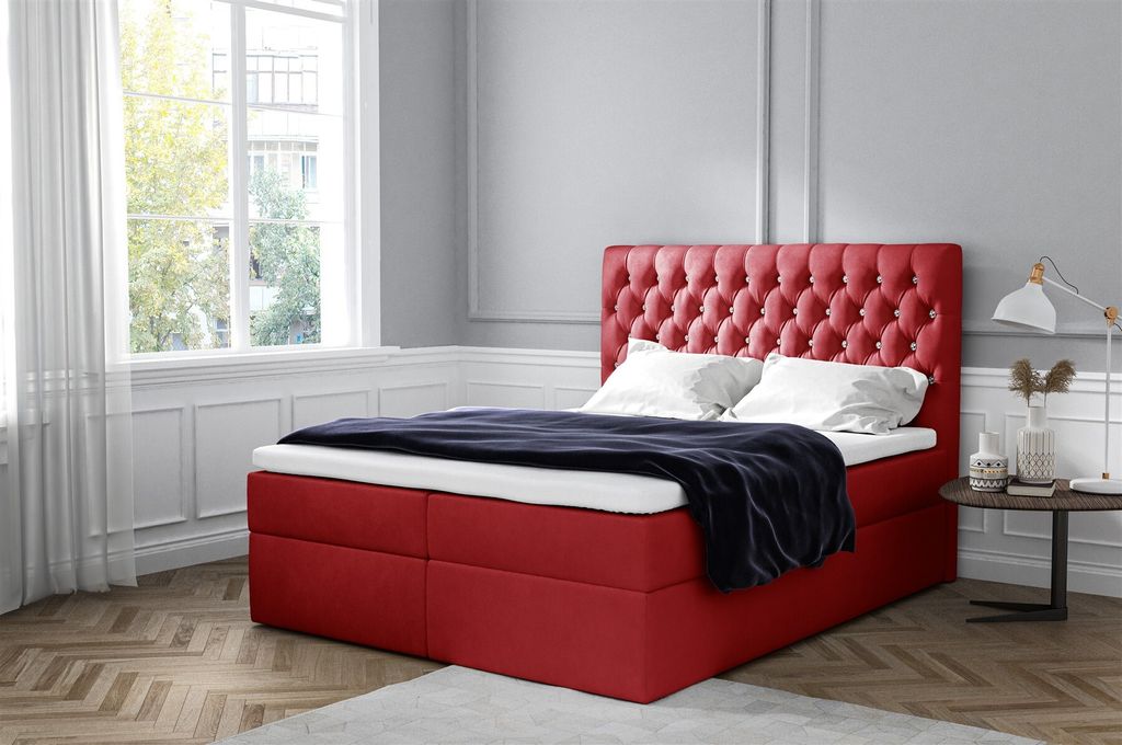 Boxspringbett Schlafzimmerbett KOBE 140x200cm inkl.Bettkasten