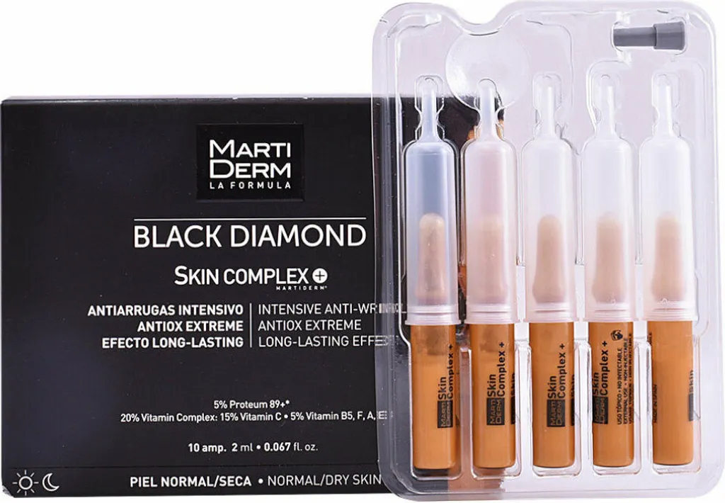 Ampoules anti-rides Martiderm Black Diamond 10x2ml pour lisser le visage
