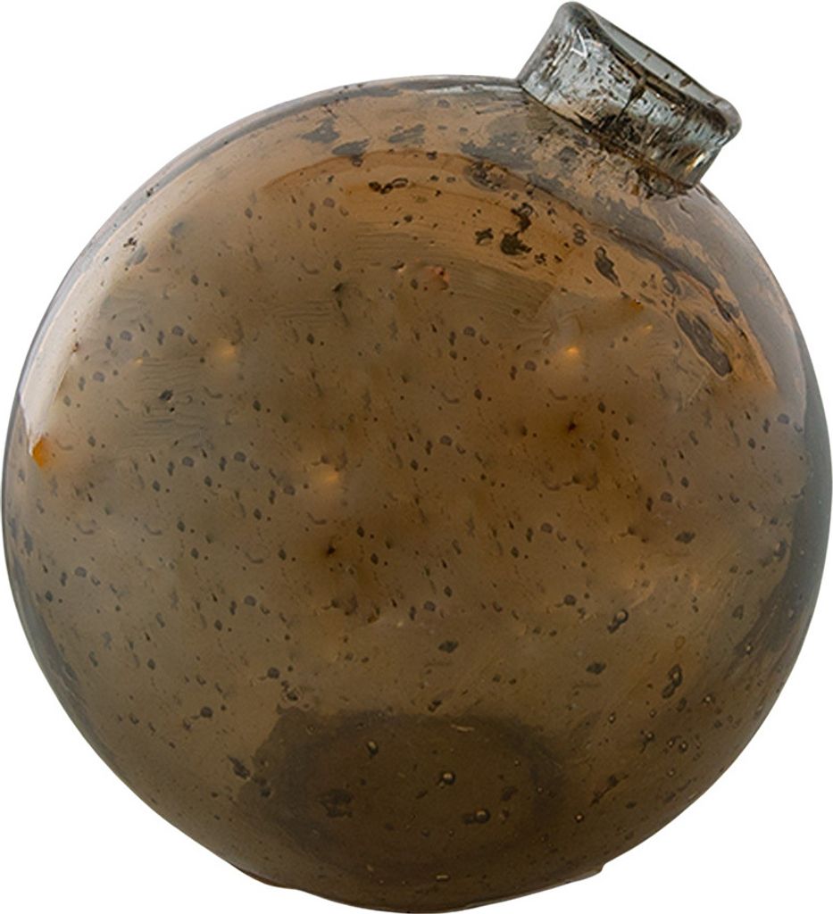 Clayre & Eef Vase Ø 10x10 cm Braun Glas