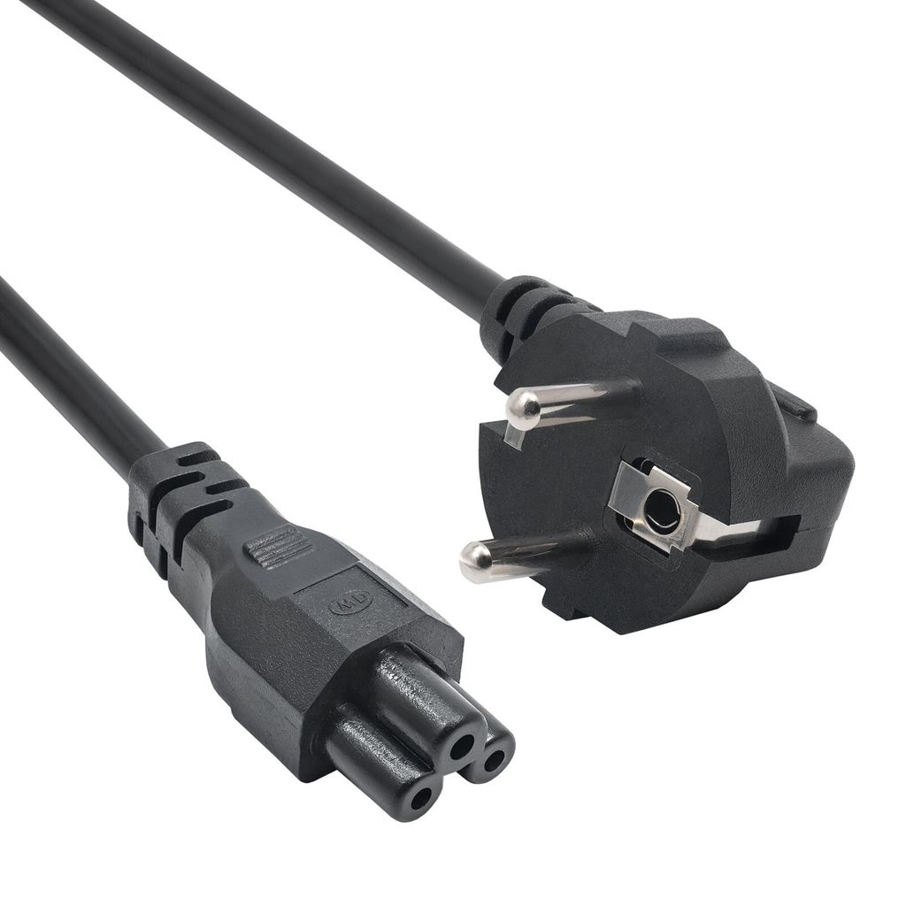 AKYGA 3-poliges Laptop-Stromkabel AK-NB-08C Kleeblatt IEC Produktbild 