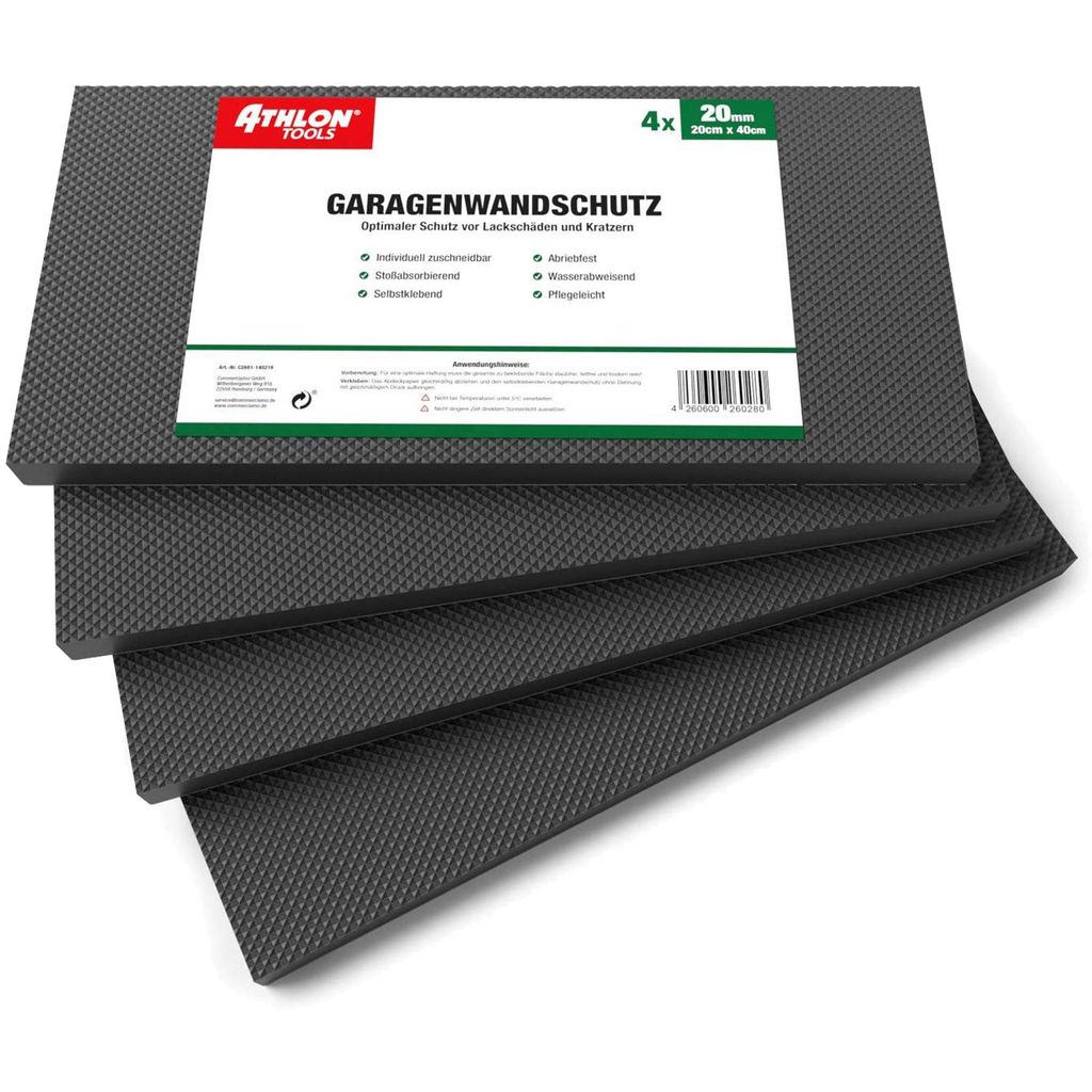 ATHLON TOOLS 4x MaxProtect Premium Garagen-Wandschutz - Produktbild 