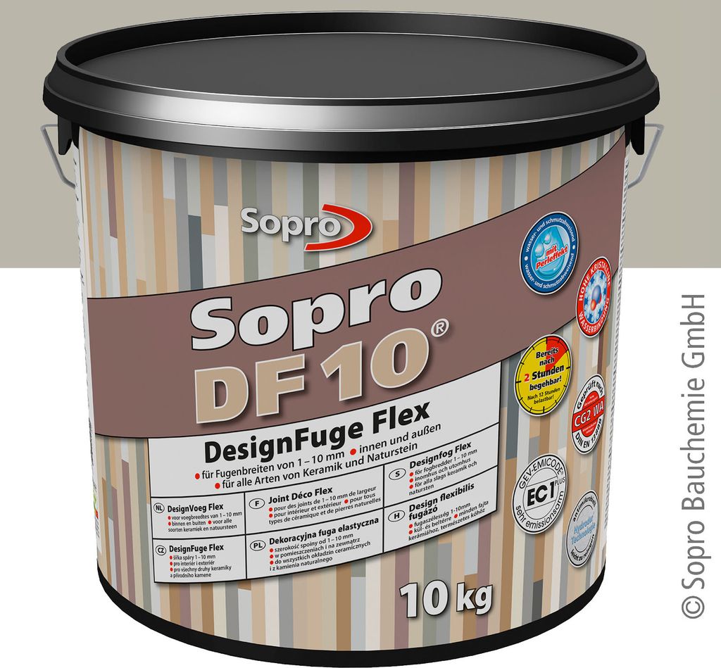 Sopro DesignFuge Flex DF 10 Grau 15 10kg Eimer Obrázok produktu 
