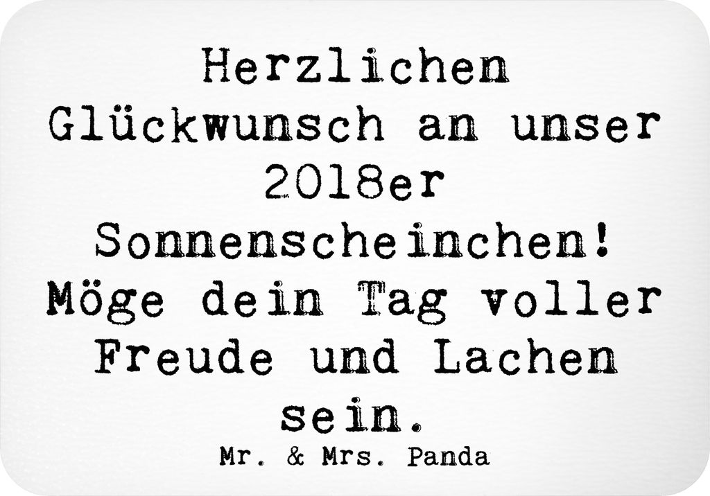Mr. & Mrs. Panda magnet Spruch 2018 Geburtstag Sonnenscheinchen - Weiß - Geschenk, whiteboardmagnet, Happy Birthday, Glückwunsch, Notizhalter, Ge...