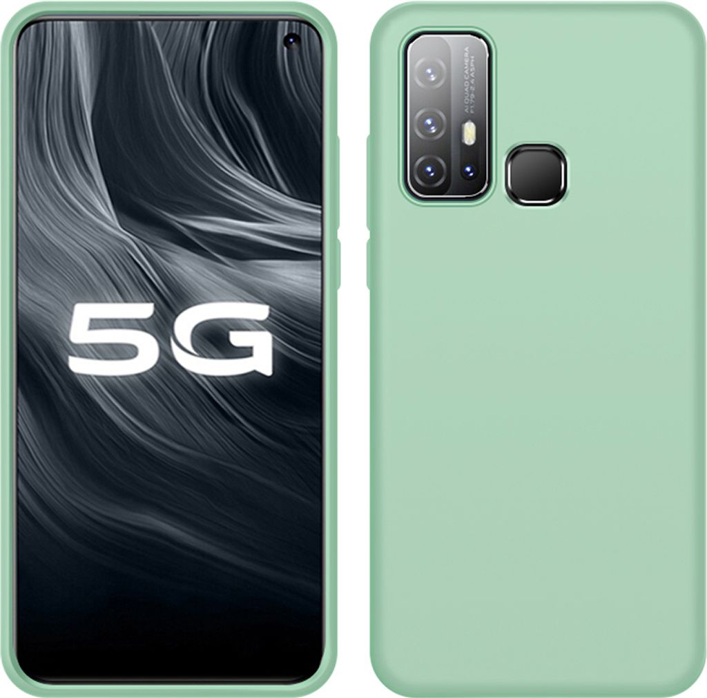 VIVO Z6 Hülle, LaimTop Slim Flüssig Silikon Soft Gel Gummi Stoßfest Kratzfest Schutzhülle für VIVO Z6 Grün